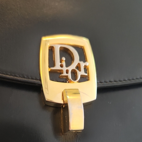 Dior Collectible Vintage 2 Way Bag. Classic Navy Blue With Original Strap! Rare! - Picture 2 of 15